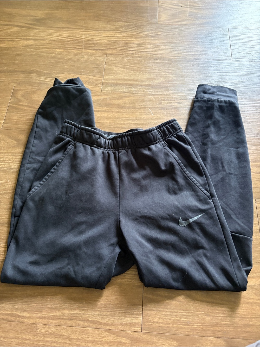 Nike Youth Black Jogger Sweatpants with Tonal Swoosh
